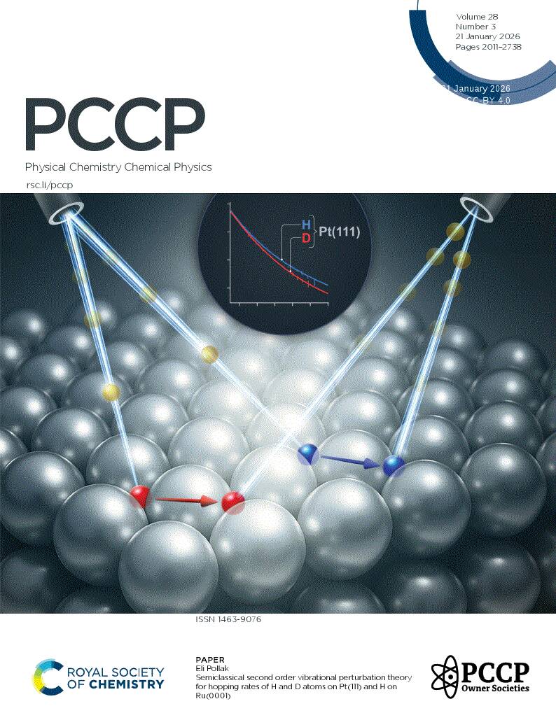 Cover of "Physical Chemistry Chemical Physics" journal